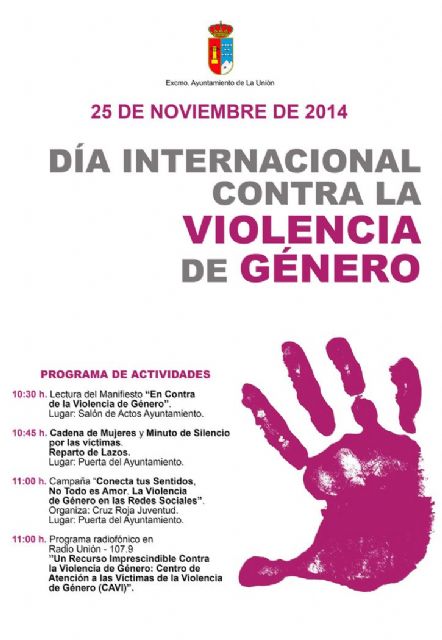 Invitación a los actos del día internacional contra la violencia de género 2014 en La Unión